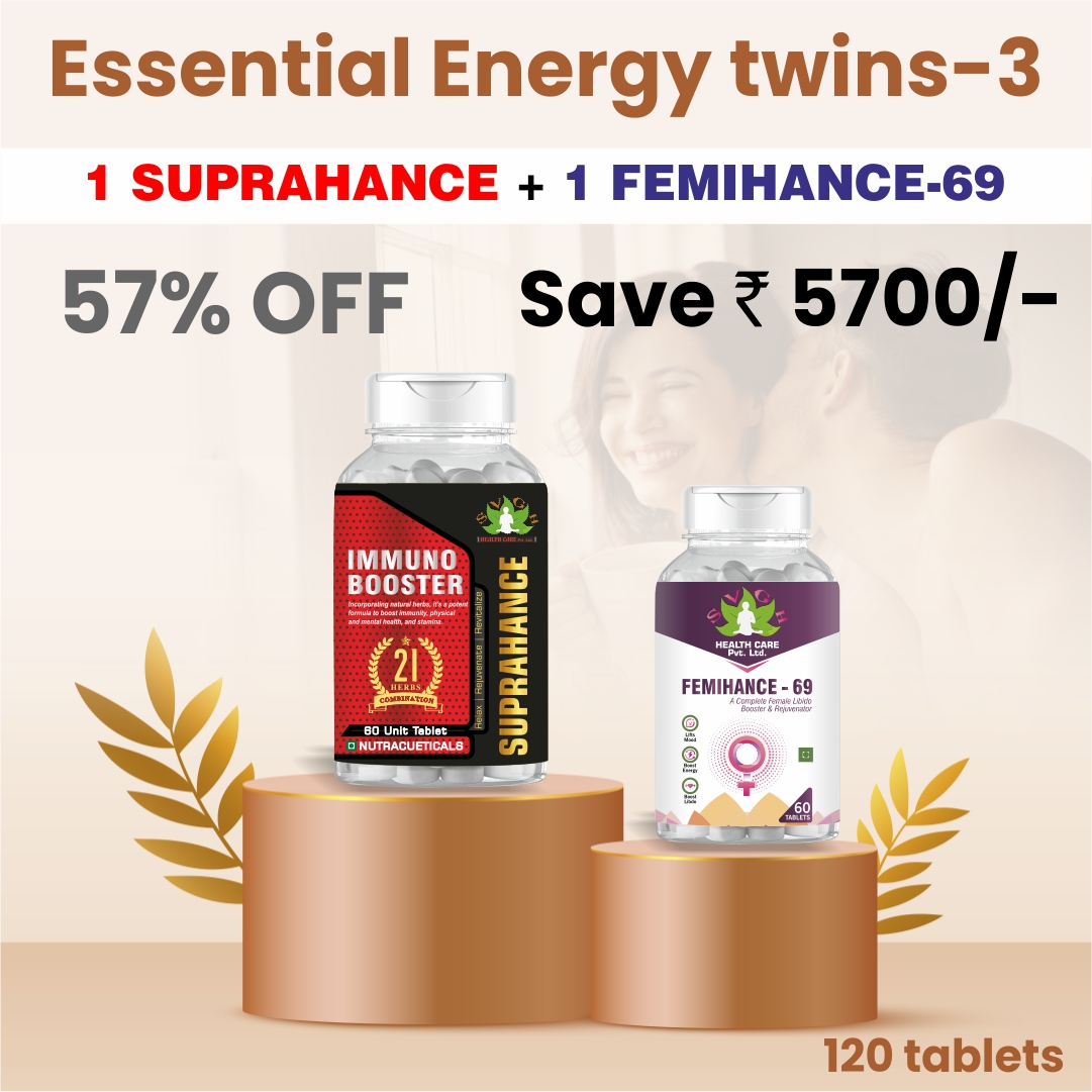 Essential Energy twins -3 Pack of 2 (Suprahance + Femihance-69)