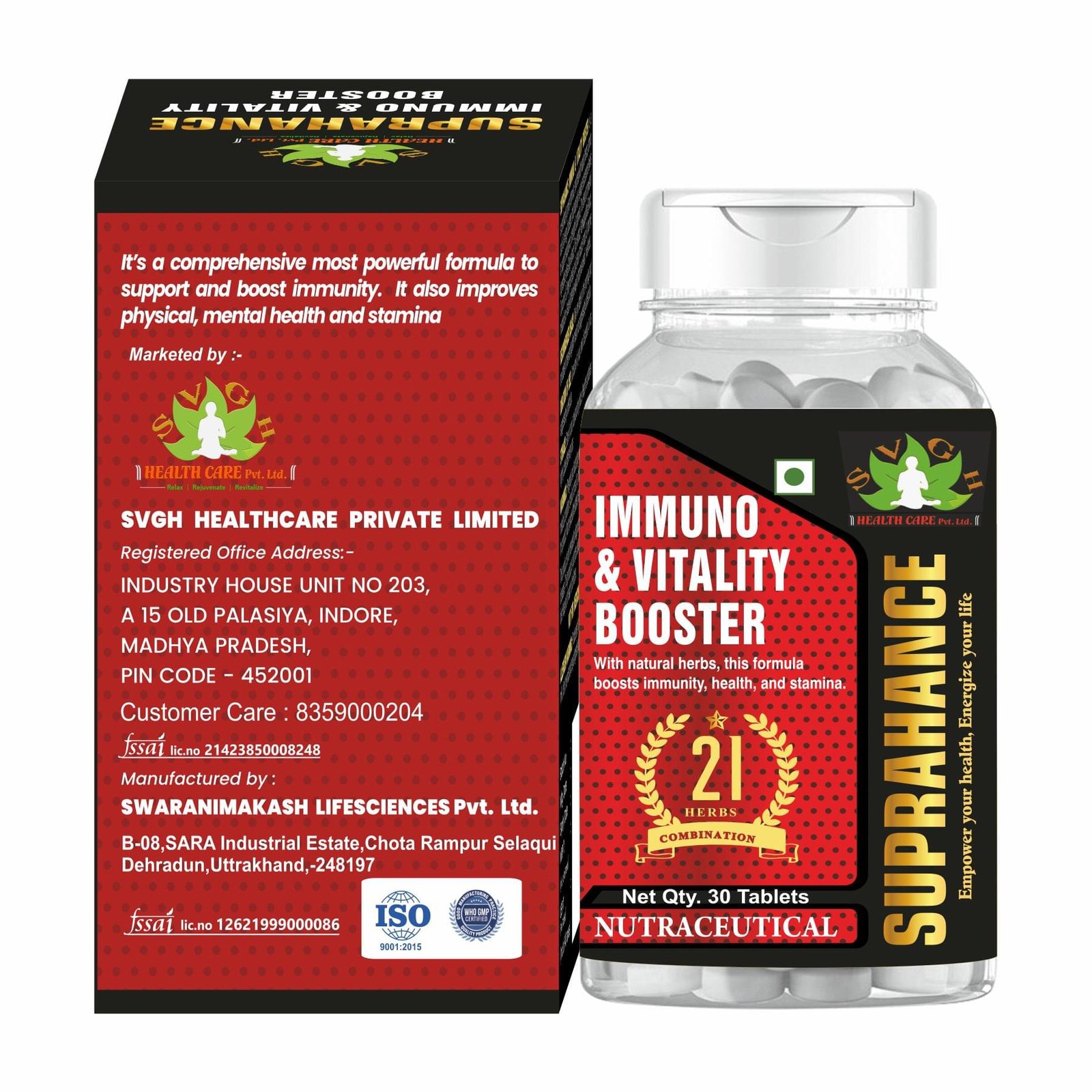Buy Suprahance Immuno Boostern 21 Herbs Formula for Immunity & Wellness - Image 2