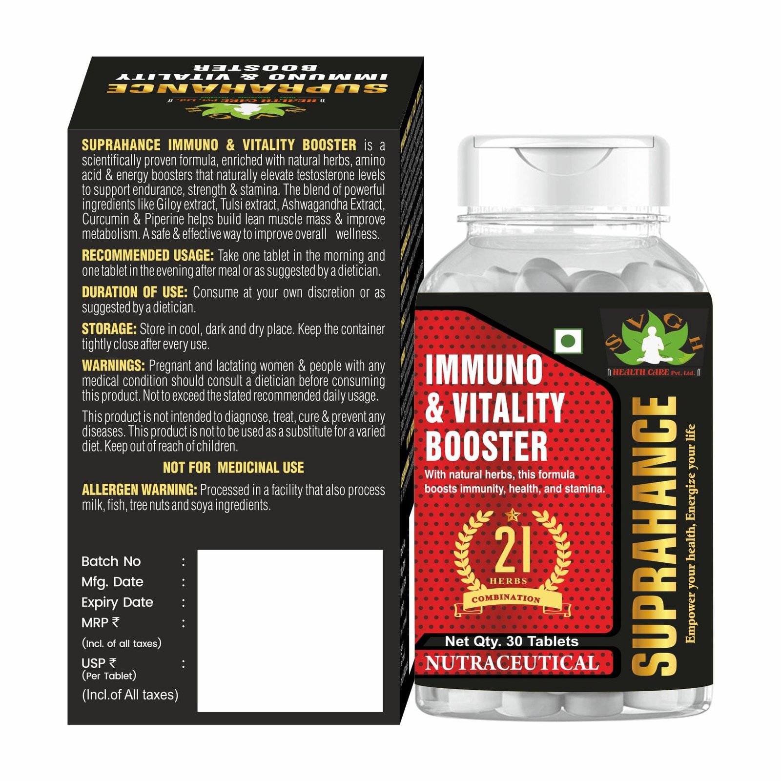 Buy Suprahance Immuno Boostern 21 Herbs Formula for Immunity & Wellness - Image 3