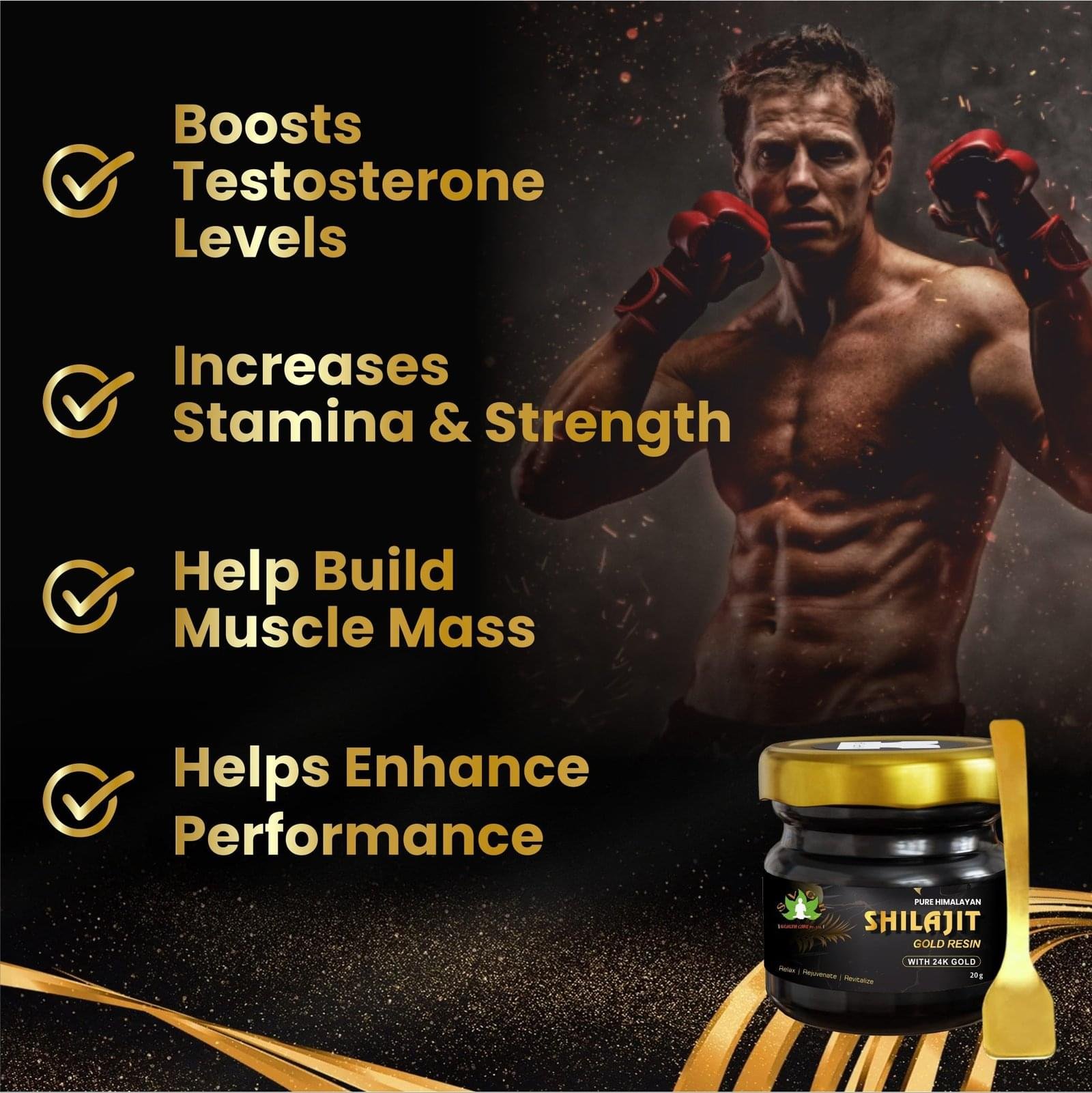 Pure Himalayan Shilajit Gold Resin With 24k Gold - Image 3