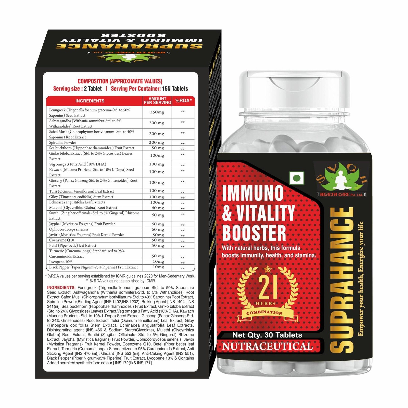 Buy Suprahance Immuno Boostern 21 Herbs Formula for Immunity & Wellness - Image 4