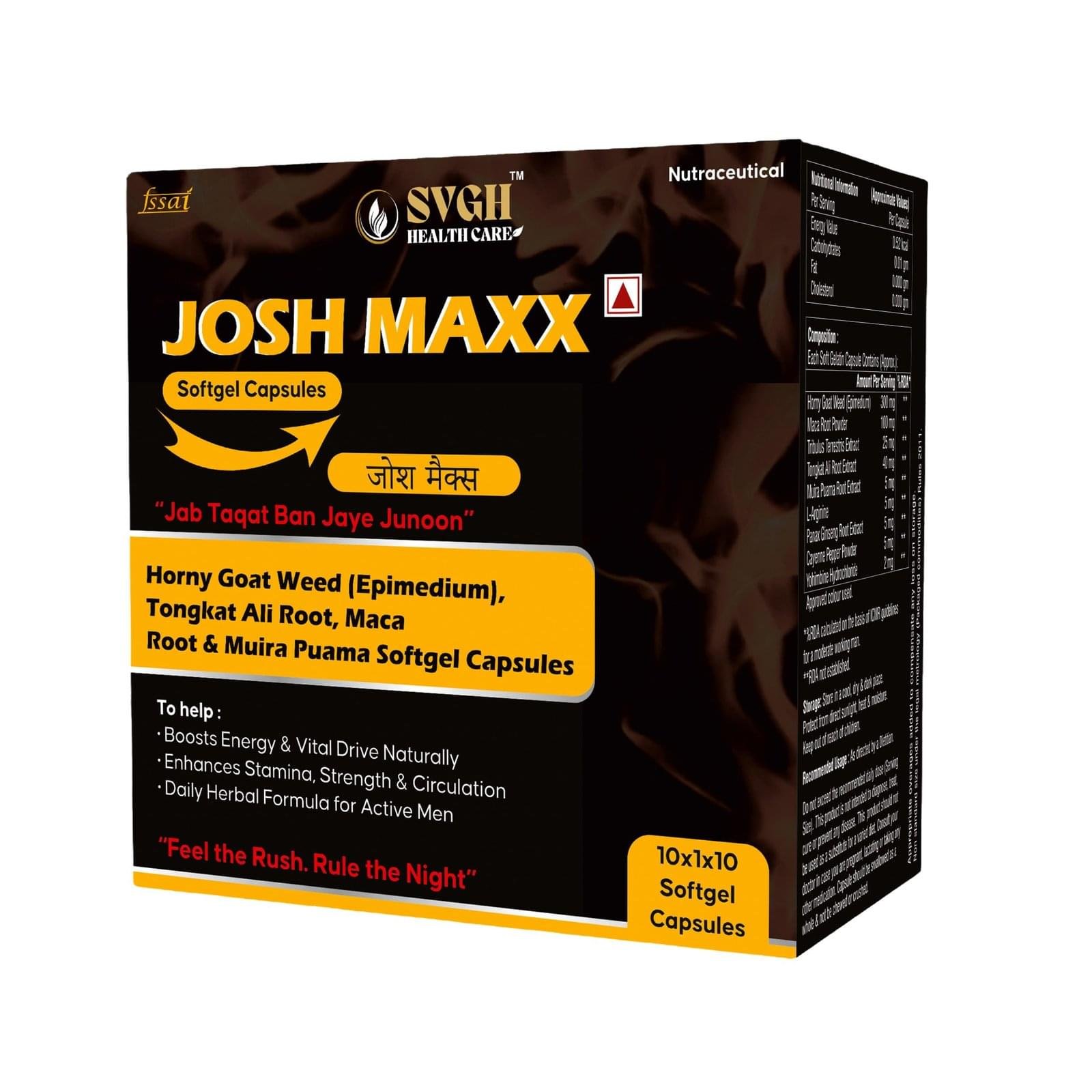 Josh Maxx – Herbal Performance & Vitality Support Capsules - Image 2