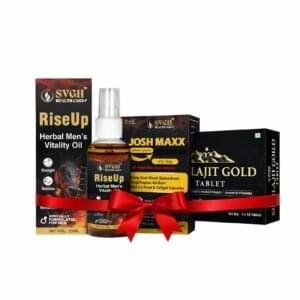 SVGH Complete Men’s Vitality Combo – Shilajit Gold, Josh Maxx & RiseUp Oil